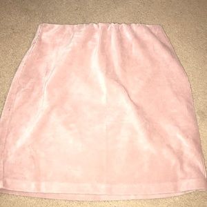 velvet pink skirt